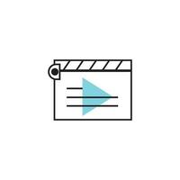 clapper board icon vector