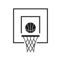 icono de aro de baloncesto vector