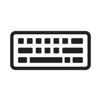 teclado icono vector