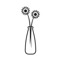 flower vase icon vector