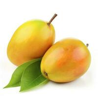 mango isolated on white background, clipping path, full depth of field, generate ai photo