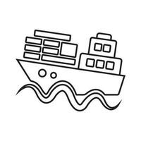 cargo ship icon vector