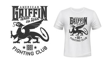 Griffin or gryphon animal mascot t-shirt print vector