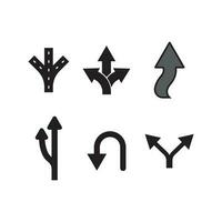 tenedor en el la carretera icono. vector ilustración símbolo diseño