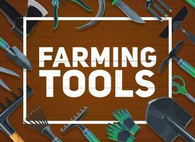 Gardening and farming tools, agriculture vector