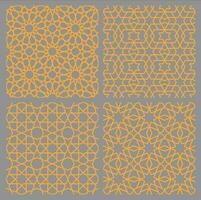 Mashrabiya arabesque, Arabic or Islamic patterns vector