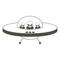 ufo space vector icon illustration