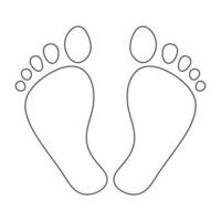 footprint icon vector illustration