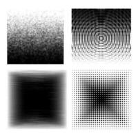 Vector collection of halftone squares