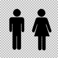 WC sign icon. Toilets Icon Unisex.Toilet symbol. Vector man and woman icons.