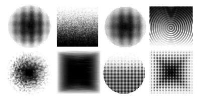 Vector collection of halftone squares