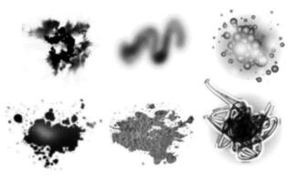 Black ink splashes. Grunge splatters. Abstract background. Grunge text banners. Vector brush stroke. Distressed texture. Grunge design elements, brushes.