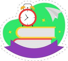 Notebooks with alarm icon vector