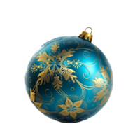 blauw Kerstmis decoratie bal PNG ai generatief