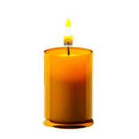 Realistic burning candle png