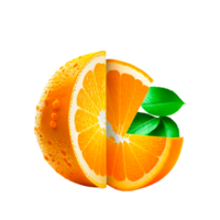 ai generativo naranja Fruta png transparente
