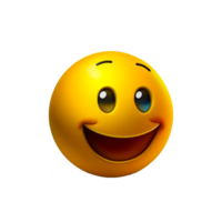 emoji sorridente 3d illustrazione ai generativo png