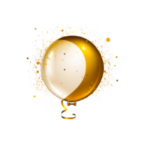 white and gold balloon png