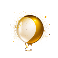 gold white balloon transparent png