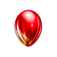 réaliste 3d rouge ballon en volant hélium air ai génératif png