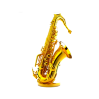 Saxophon isoliert auf transparent generativ ai png
