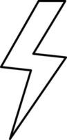 Thunder stroke line art icon vector