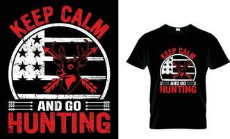 hunting t-shirt design, vector