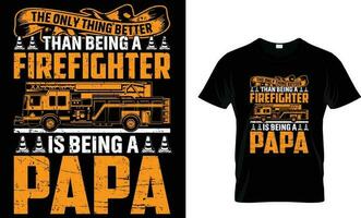 firefighter t-shirt design, firetruck t-shirt design vector