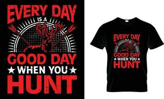 hunting t-shirt design, vector