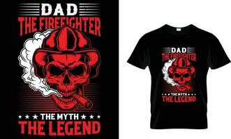 firefighter t-shirt design, firetruck t-shirt design vector