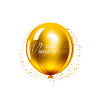 white and gold balloon png
