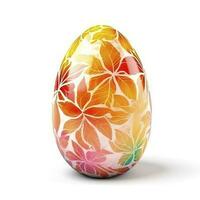 Handmade Easter egg isolated on a white background, generate ai photo