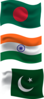 Bangladesh India Pakistán bandera png