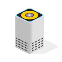 Isometric Bluetooth sound box png