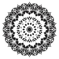 Mandala pattern stencil abstract floral ornament vector
