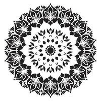 Mandala pattern stencil abstract floral ornament vector