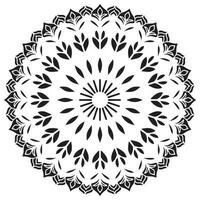 Mandala pattern stencil abstract floral ornament vector