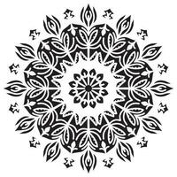 Mandala pattern stencil abstract floral ornament vector