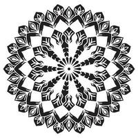 Mandala pattern stencil abstract floral ornament vector