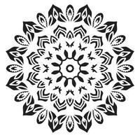 Mandala pattern stencil abstract floral ornament vector