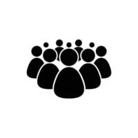 team work icon design illustration. crowd people sign and symbol. vector