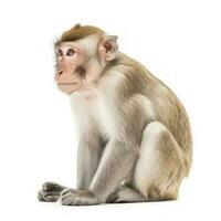 Monkey isolated on white background, generate ai photo