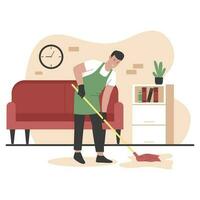 Home cleanup service illustration concept vector