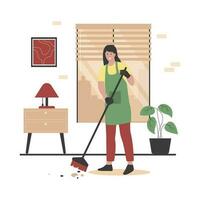 Home cleanup service illustration concept vector