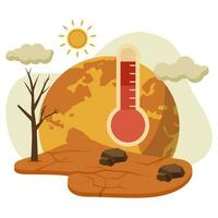 Vector concept of global warming