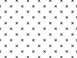 Black Cross pattern with white background. vector