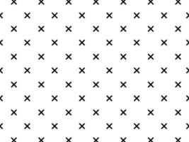 Black Cross pattern with white background. vector