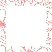 Square frame abstract background drawing. vector