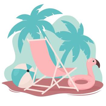 verano vacaciones composición vector