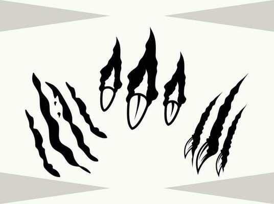 Claw Marks Cut File, Scratches, Ripped, Scratch Mark , Paw Scratch, Rips, Claw Marks Bundle